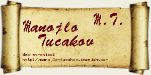 Manojlo Tucakov vizit kartica